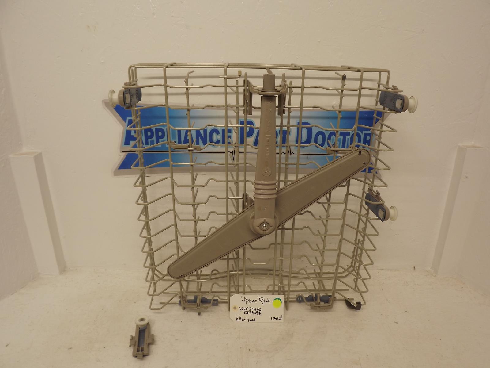 Whirlpool Dishwasher W10727422 8539098 Upper Rack Used Whirlpool Dishwasher W10727422 8539098 Upper Rack Used